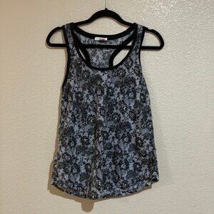 Joie Black and White Razorback Lace Design size Small